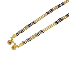 Long Mangal sutra Designs Gold Plated Necklace-thumb1