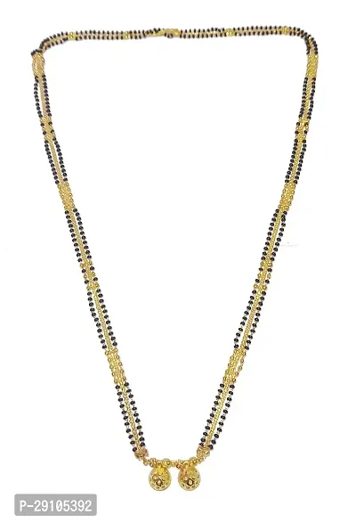 Long Mangal sutra Designs Gold Plated Necklace-thumb0