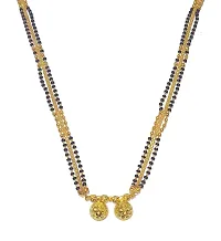 Long Mangal sutra Designs Gold Plated Necklace-thumb1