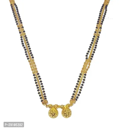 Long Mangal sutra Designs Gold Plated Necklace-thumb2