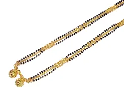 Long Mangal sutra Designs Gold Plated Necklace-thumb2