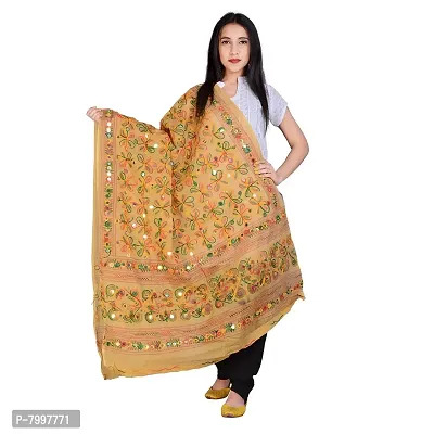 Indian Handicraft Cotton Women/Girl Casual Wear Kutch Ari Embroidery Dupatta-thumb0