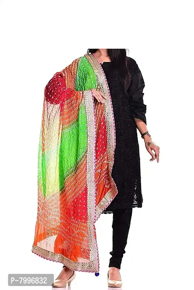 Generic Art Silk Dupattas (Bandhani-Art-Silk-Dupatta-025_Multi_2.25 Meter)-thumb2