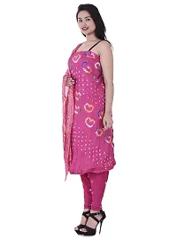 Inidan Handicraft Women's Cotton Casual Pink Colour Dress Material Salwar Suit 3 PC-thumb1