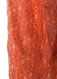 Indian Handicrafts Kota Doria Women's/Girls Stylish Tradition Leheriya Print Dupatta-017-thumb3