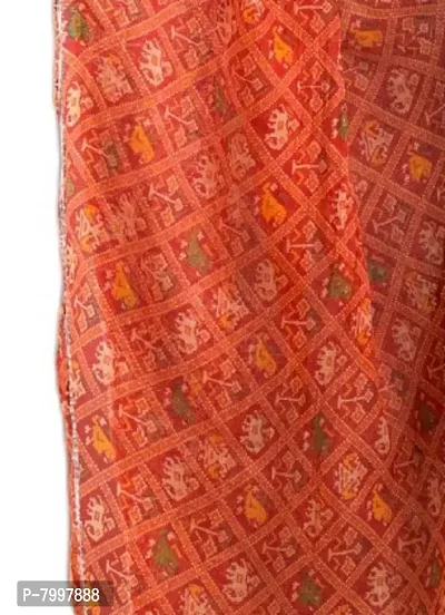 Indian Handicrafts Kota Doria Women's/Girls Stylish Tradition Leheriya Print Dupatta-017-thumb4