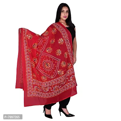 Rajasthani Ari Work Embroidery dupatta with Mirror Work-thumb3