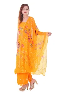 Indian handicraft Yellow Women's Cotton Dress Material Salwar Suit 3 PC-thumb2