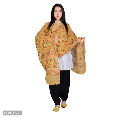 Indian Handicraft Cotton Women/Girl Casual Wear Kutch Ari Embroidery Dupatta-thumb4