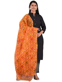 Indian Handicrafts Kota Doria Women's/Girls Stylish Tradition Leheriya Print Dupatta-016-thumb1