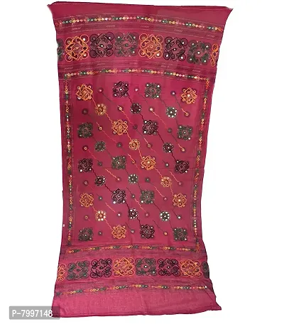 Indian handicraft Cotton Women's Casual Kutch Pink Colour Dupatta Length 2.35 Meter …