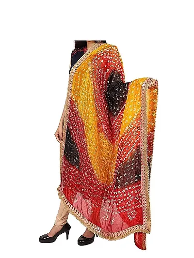 Generic Art Silk Dupattas (Bandhani-Art-Silk-Dupatta-02_Multi_2.35 Meter)