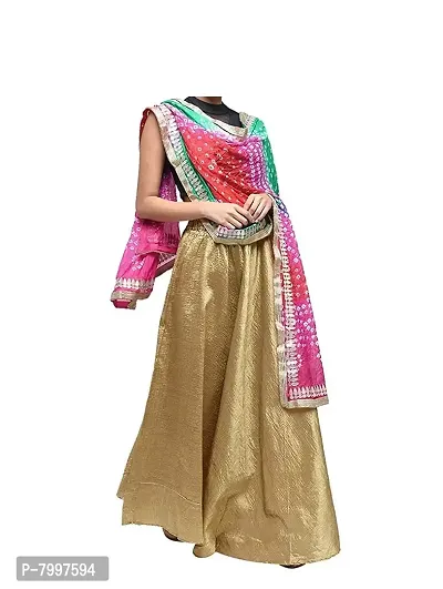 Indian Handicrafts Art Silk Women Party wear Bandhani Multi Colour Dupatta Length 2.25 Meter