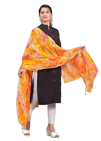 Indian Handicrafts Kota Doria Women's/Girls Stylish Tradition Leheriya Print Dupatta-07-thumb2