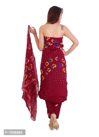 Inidan Handicraft Women's Cotton Casual Maroon Colour Dress Material Salwar Suit 3 PC-thumb4