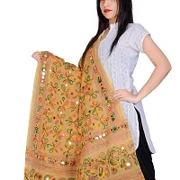 Indian Handicraft Cotton Women/Girl Casual Wear Kutch Ari Embroidery Dupatta-thumb1