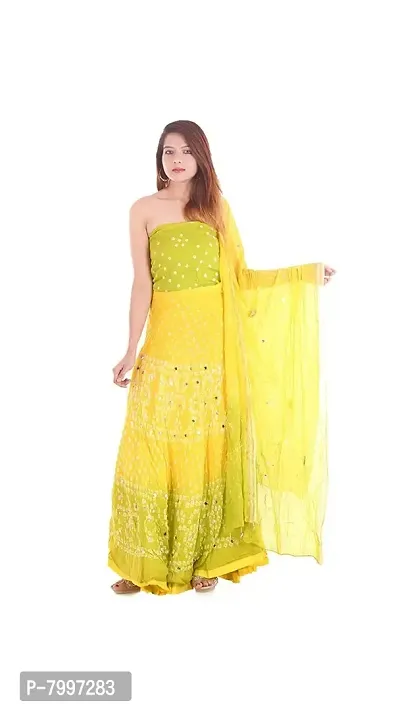 Women's Cotton Lehenga Choli (Generic-1001_Yellow_Free Size)-thumb0