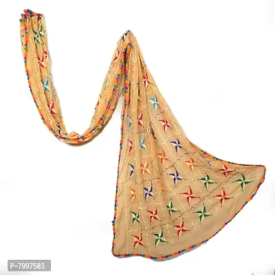 Women's Nazmin Embroidery Dupattas Neck Scarf Fashionable Stole size- 2.25 meter-thumb2