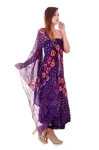 Inidan Handicraft Women's Cotton Casual Purple Colour Dress Material Salwar Suit 3 PC-thumb2