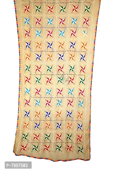 Women's Nazmin Embroidery Dupattas Neck Scarf Fashionable Stole size- 2.25 meter-thumb0