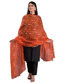 Indian Handicrafts Kota Doria Women's/Girls Stylish Tradition Leheriya Print Dupatta-017-thumb2