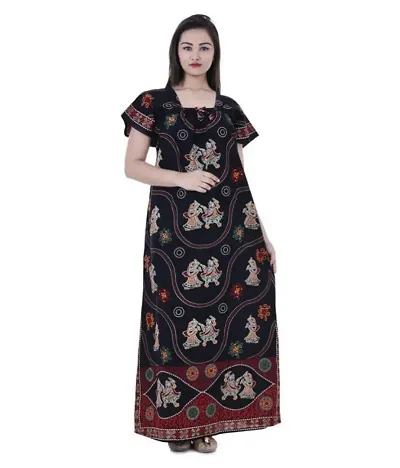 Jaipuri Cotton Printed Nighty/Night Gown