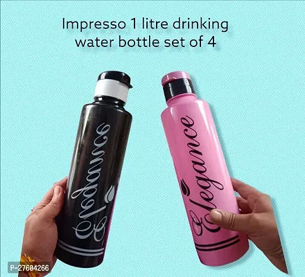 Classy Printed Motivational Water Bottles, set of 4-thumb2