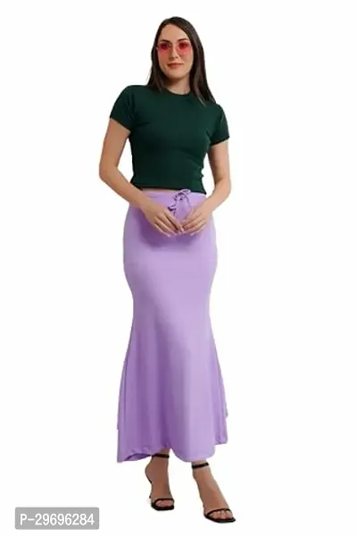 Stylish Purple Silk Solid Saree Shapewear-thumb0