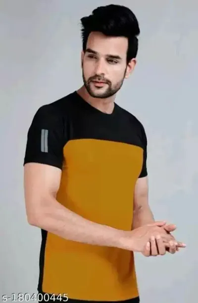 Trendy Polyester Short-sleeve Round Neck Tees For Men