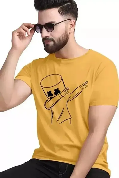 White  Stylish Graphics  Printed Round Neck T shirts For Men Regular Use