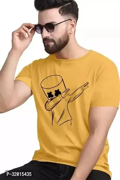 Stylish  Polycotton Printed Tshirt for Men-thumb0