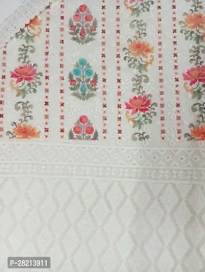 Stylish Cotton Chikan Embroidered Printed Salwar Suit Material with Dupatta-thumb2