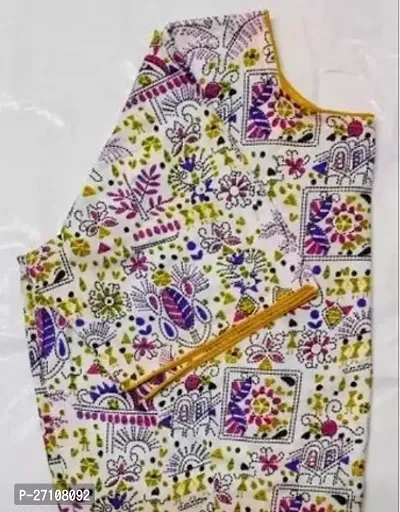Reliable Multicoloured Cotton Blend Printed Semi-Stitched Blouses For Women-thumb0