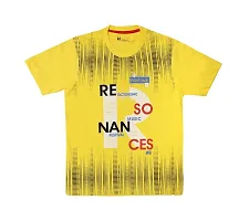 Hypknot Boy's & Girl's T-Shirt (HKRed01Navy01Yellow01--9-10 Years_Multicolored_9-10 Years)-thumb4