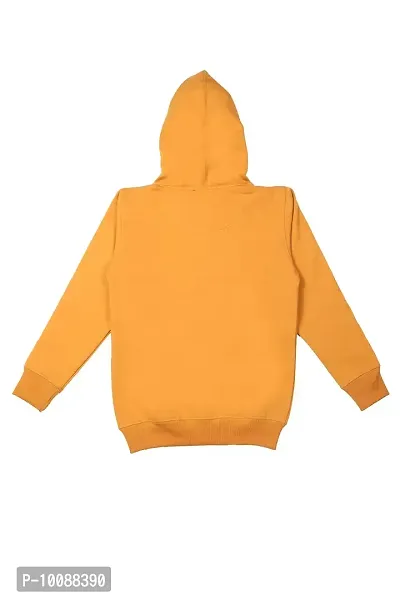 Hypknot Boy's Stylish Cotton Hooded Neck Hoodie Sweatshirt (Mustard, 13-14 Years)-thumb2