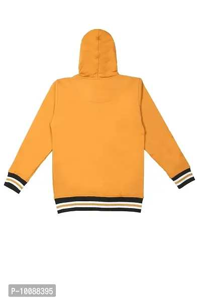 Hypknot Boy's Cotton Stylish Hooded Neck Sweatshirt Hoodie (Mustard, Size-32)-thumb2