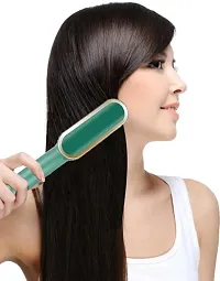 hair straight machine (Multi Colour)  pack of 1  Hair Straightener Comb Tourmaline Ceramic Hair Curler-thumb1