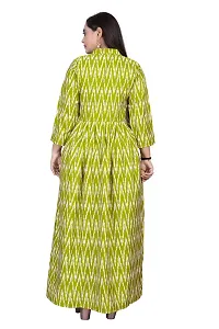 Stylish Green Crepe Printed Anarkali Kurta For Women-thumb1