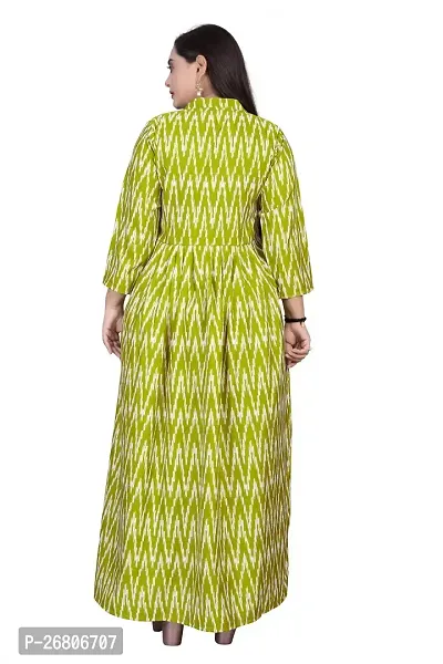 Stylish Green Crepe Printed Anarkali Kurta For Women-thumb2