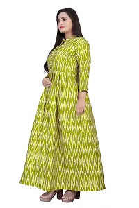 Stylish Green Crepe Printed Anarkali Kurta For Women-thumb2