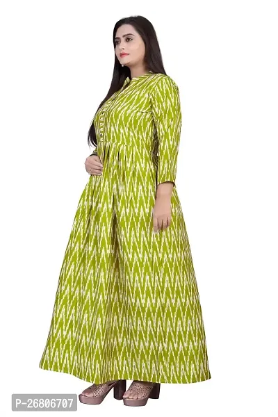 Stylish Green Crepe Printed Anarkali Kurta For Women-thumb3