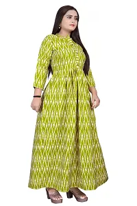 Stylish Green Crepe Printed Anarkali Kurta For Women-thumb3