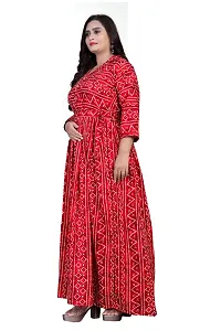 Stylish Red Crepe Printed Anarkali Kurta For Women-thumb3