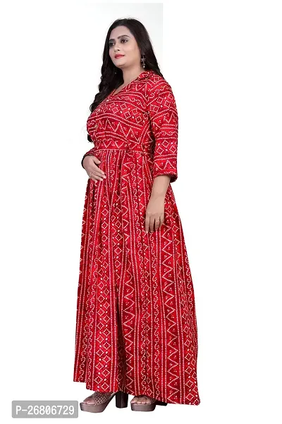 Stylish Red Crepe Printed Anarkali Kurta For Women-thumb4