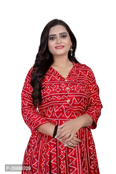 Stylish Red Crepe Printed Anarkali Kurta For Women-thumb5