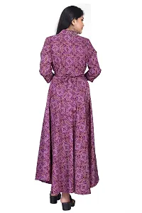 Stylish Purple Crepe Printed Anarkali Kurta For Women-thumb4