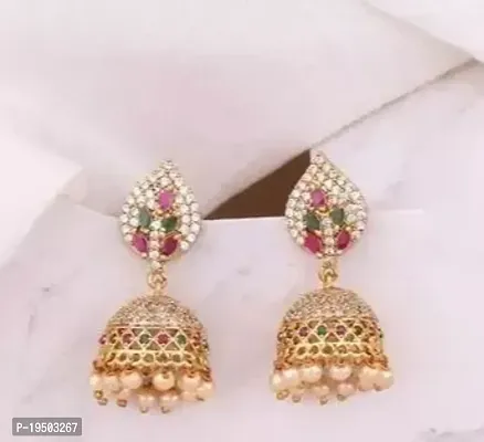 Elegant Brass Earrings For Women-thumb0