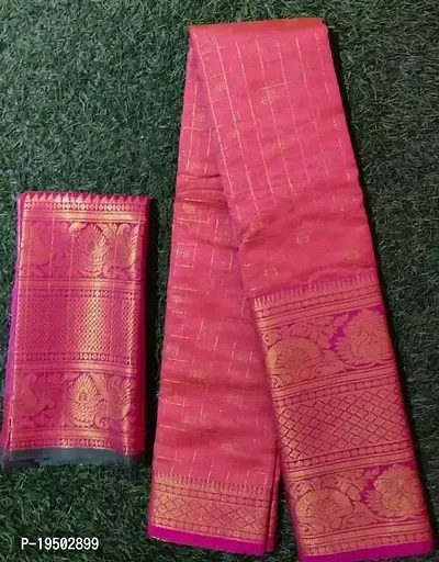 Stylish Jute Silk Saree with Blouse Piece-thumb0