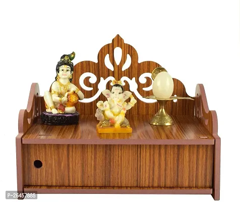 Elegant Wooden Temple For Pooja