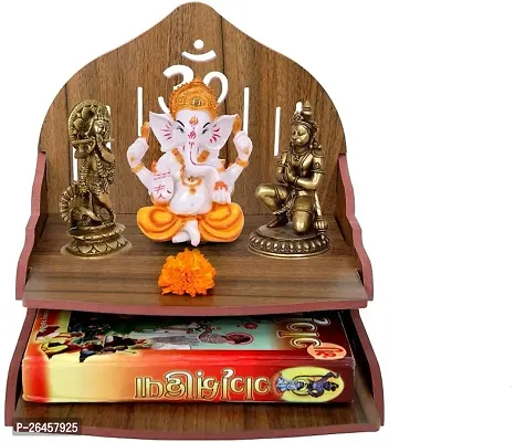 Elegant Wooden Temple For Pooja